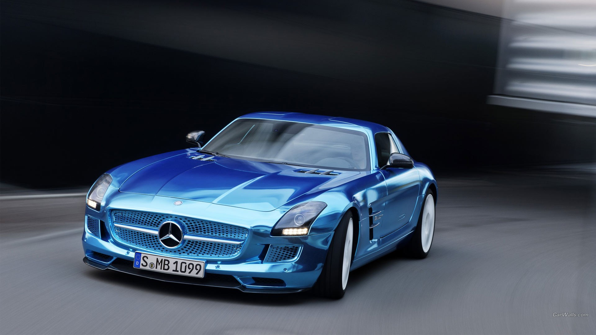 Mercedes SLS, Mercedes Benz, Car, Blue Cars Wallpaper