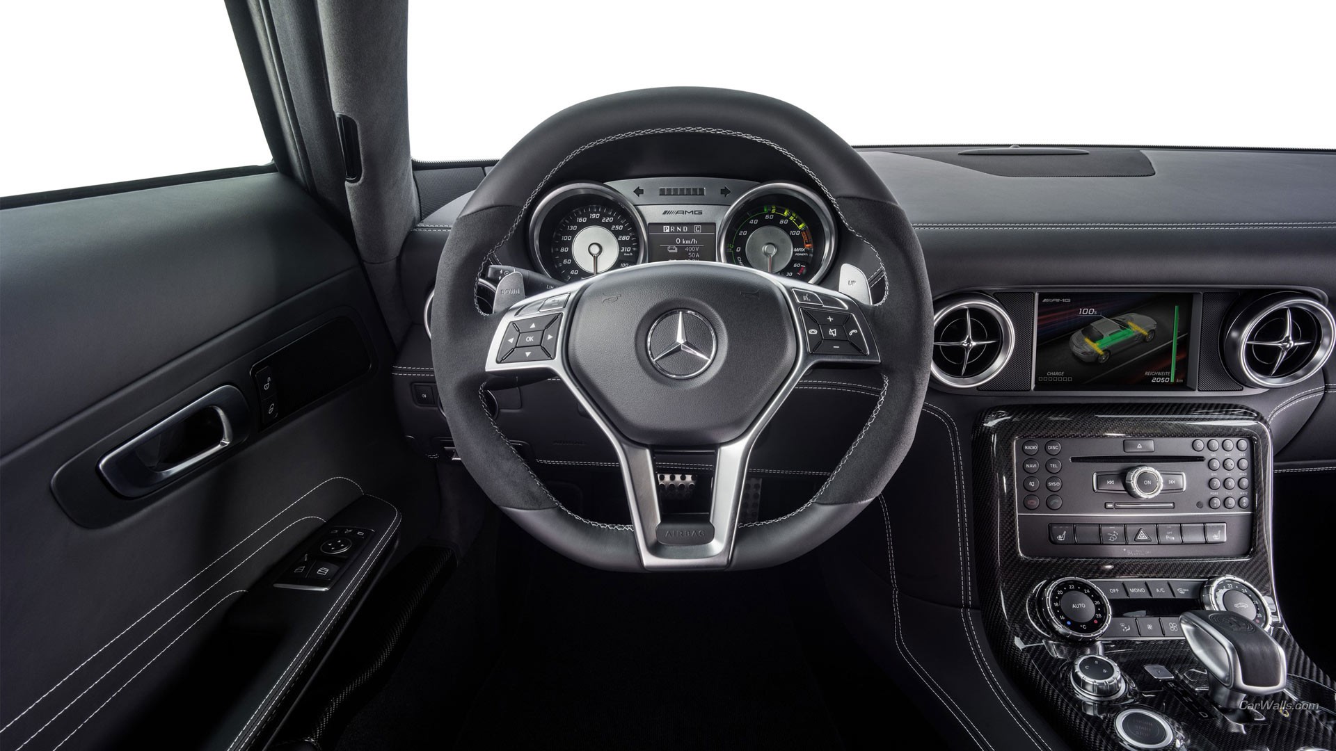 Mercedes SLS, Car Interior Wallpaper