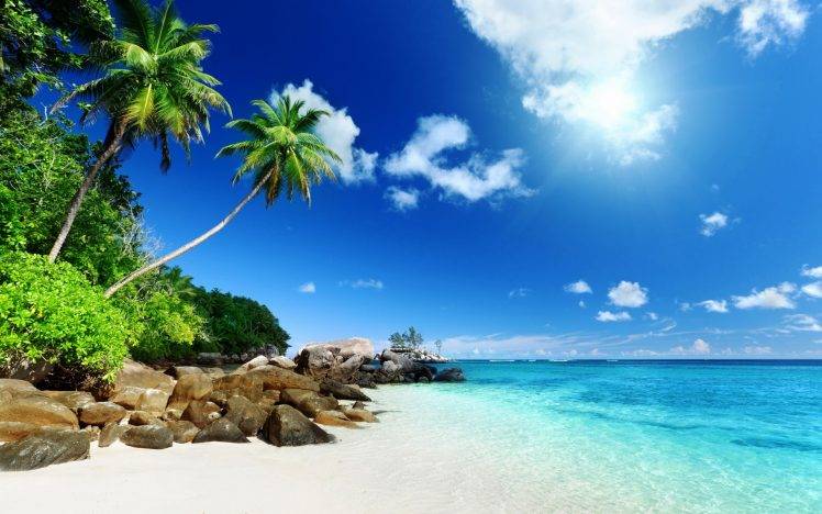 nature, Tropical, Island, Clouds HD Wallpaper Desktop Background