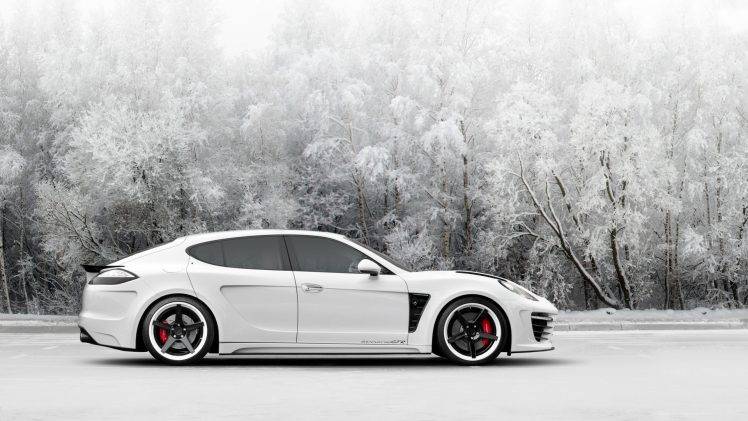 Porsche Panamera, Snow, Car HD Wallpaper Desktop Background