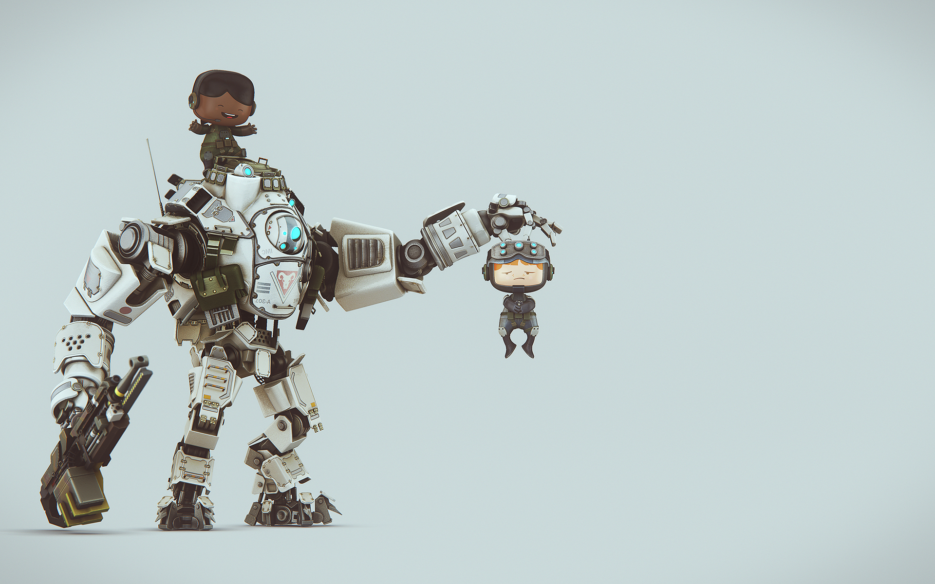Titanfall, Digital Art, SliD3, Robot, Weapon Wallpaper