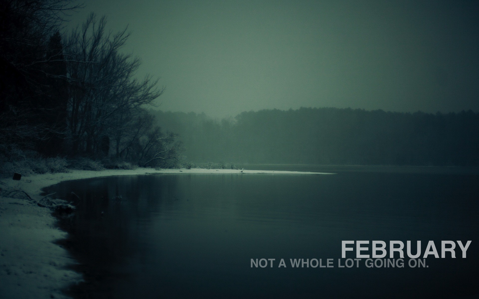 February, Month, Nature, Cold, Lake, Snow Wallpaper