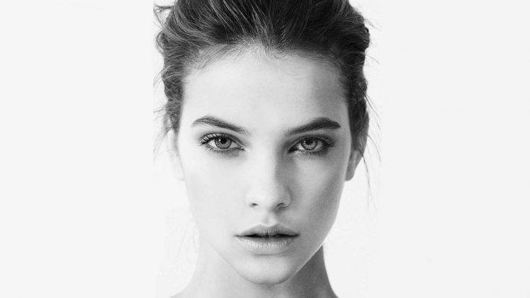 Barbara Palvin, Women, Face, Model, Monochrome, Looking At Viewer, Kohl  Eyes Wallpapers HD / Desktop and Mobile Backgrounds