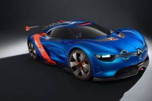 car, Renault Alpine, Blue Cars