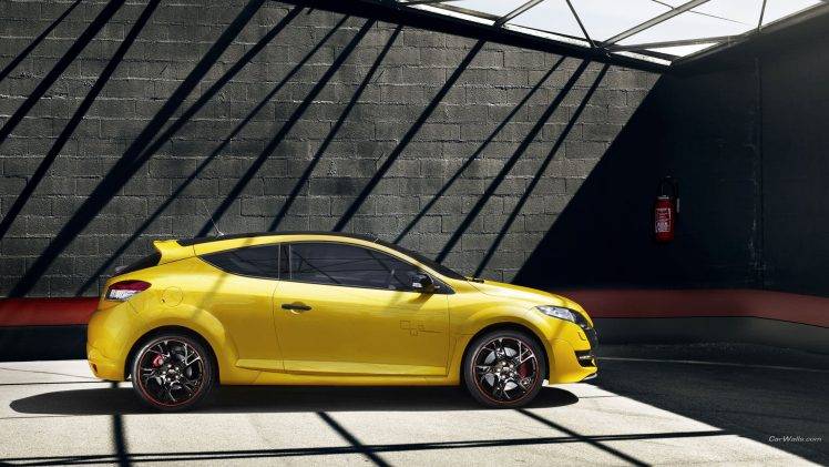 car, Renault Megane RS, Yellow Cars HD Wallpaper Desktop Background