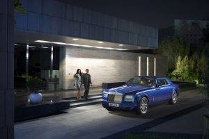 car, Rolls Royce Phantom, Blue Cars