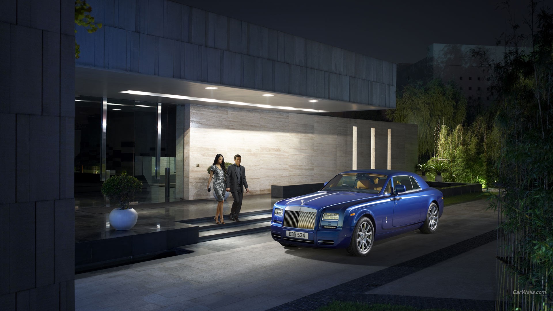 car, Rolls Royce Phantom, Blue Cars Wallpaper