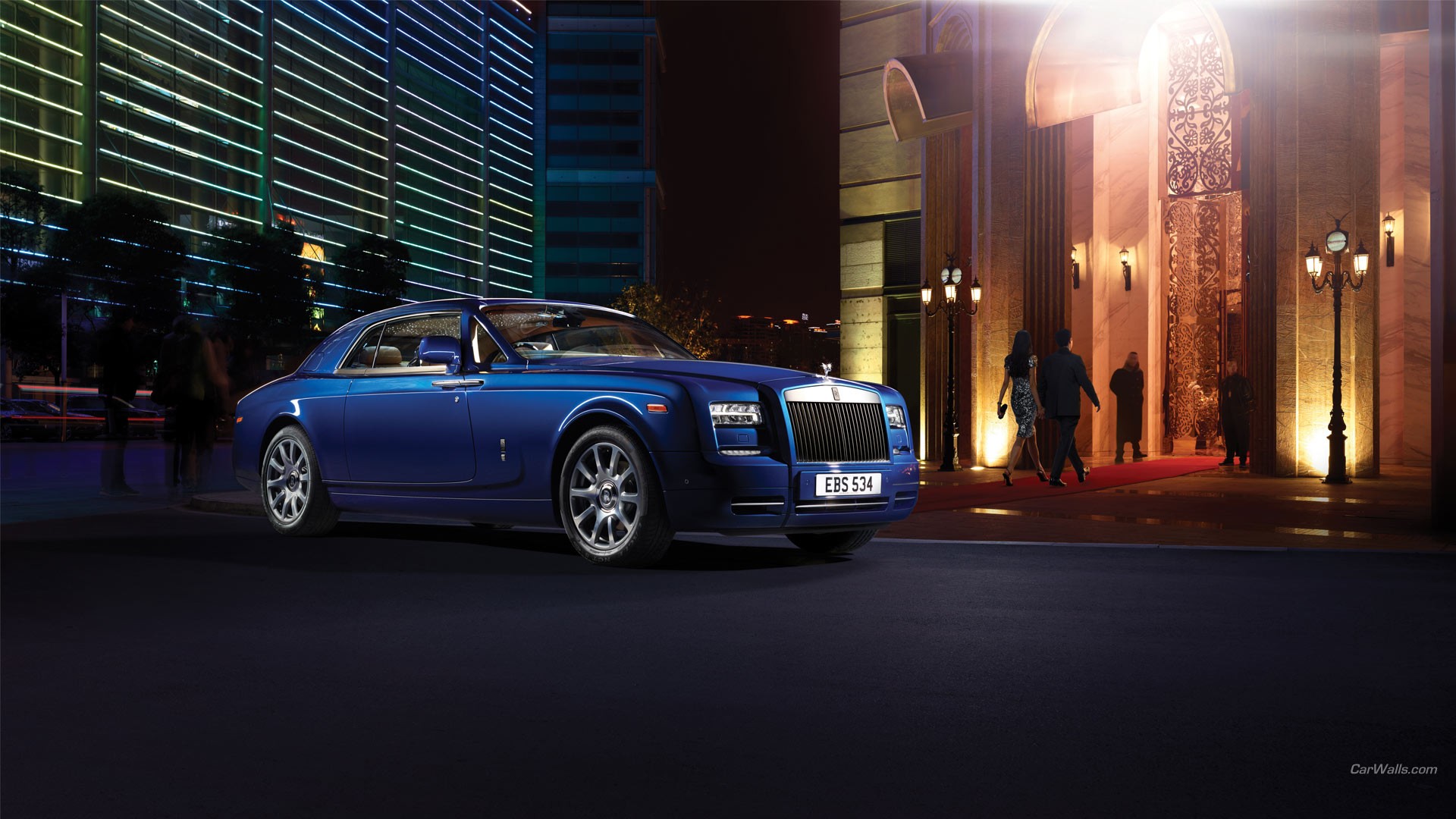 car, Rolls Royce Phantom, Blue Cars Wallpaper