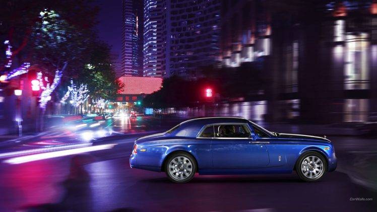 Rolls Royce Phantom, Car, Blue Cars HD Wallpaper Desktop Background
