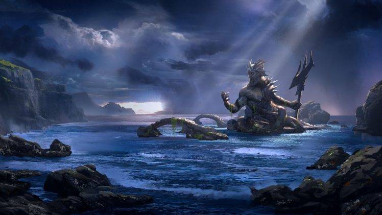 video Games, Poseidon, Sea, God Of War HD Wallpaper Desktop Background