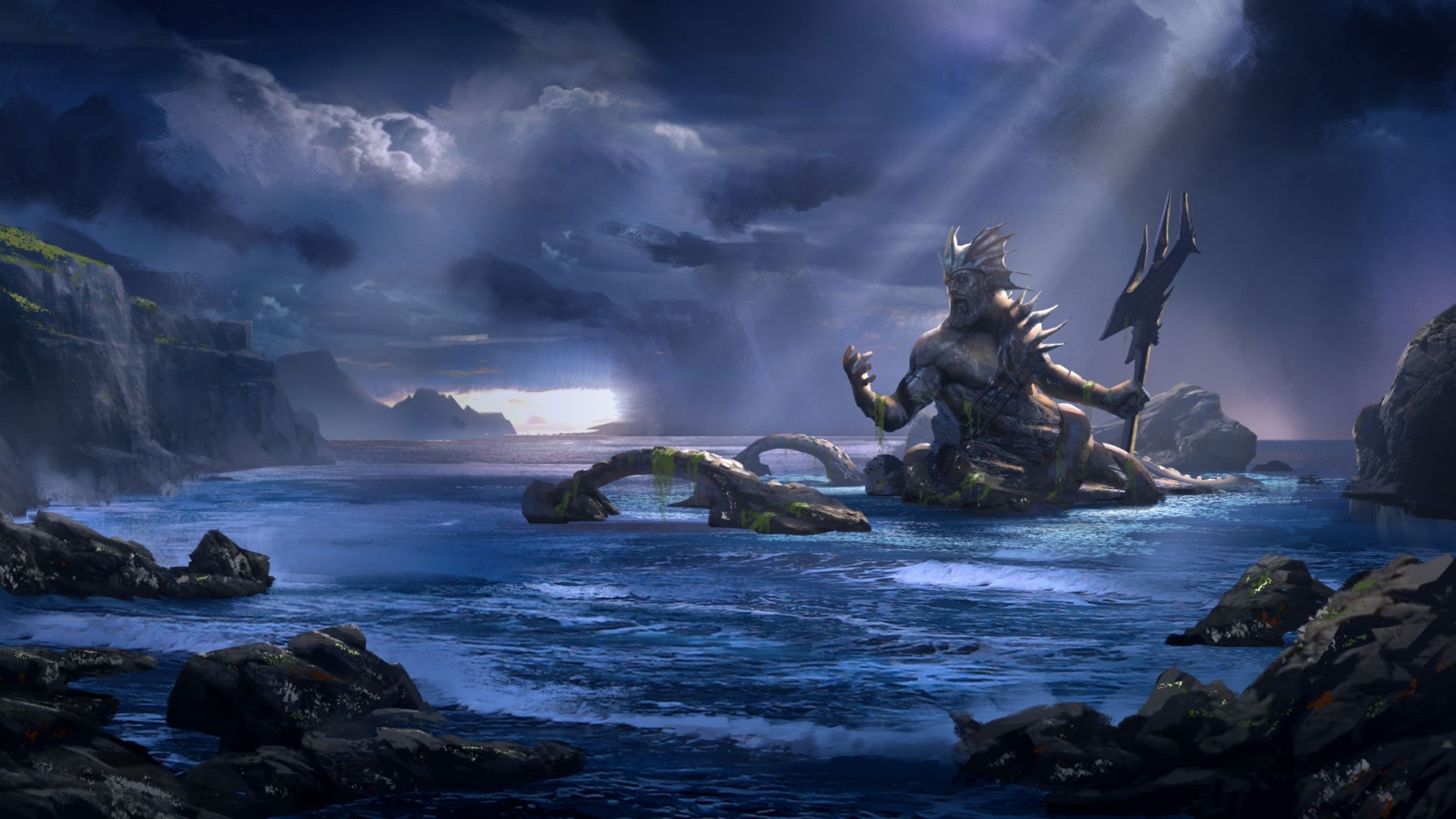 video Games, Poseidon, Sea, God Of War Wallpaper