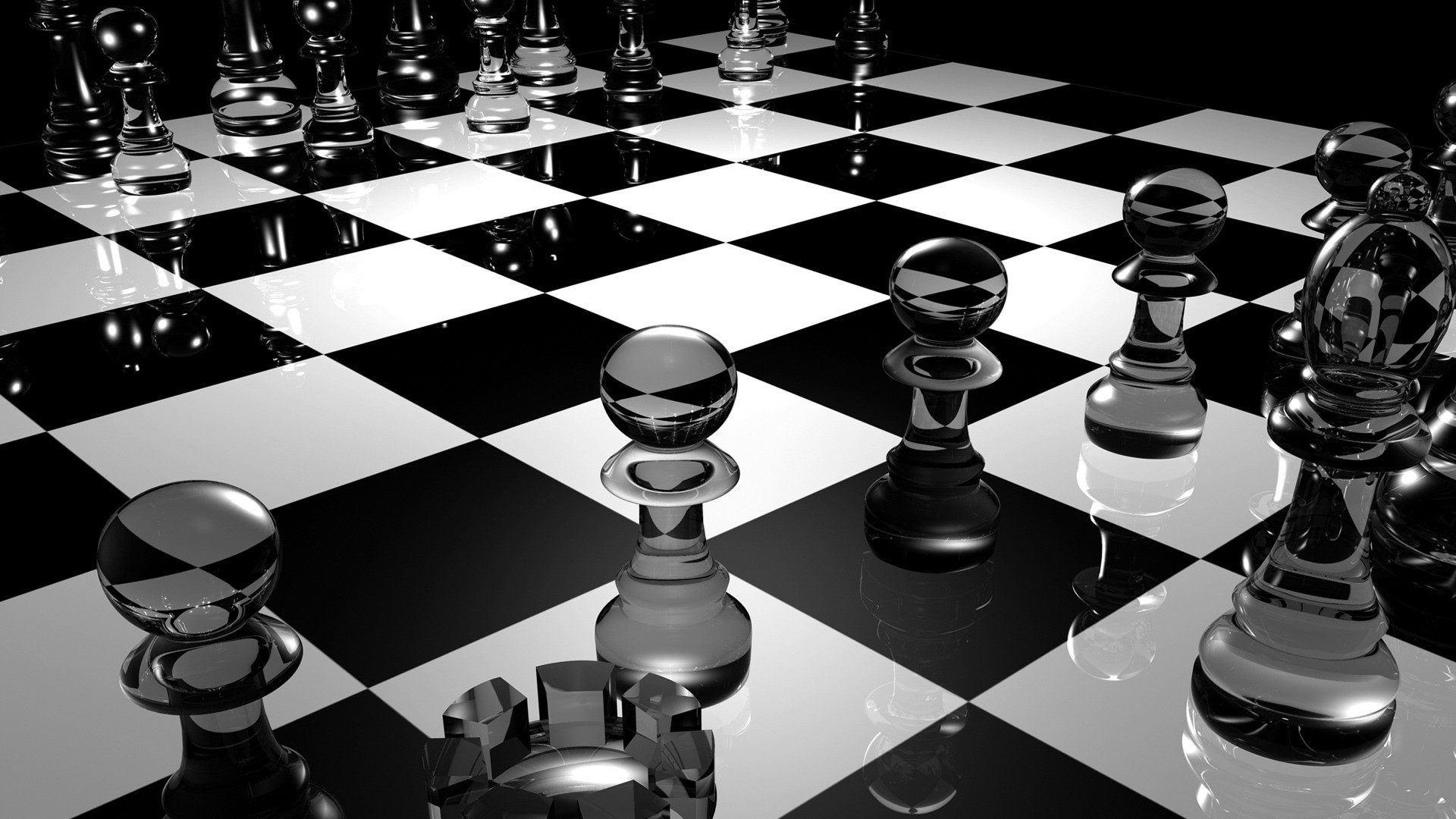 chess, 3D, Reflection, Glass Wallpapers HD / Desktop and Mobile Backgrounds