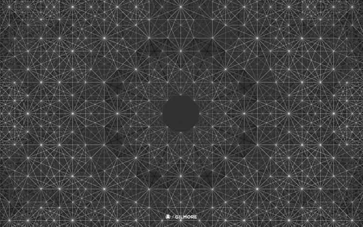 Andy Gilmore, Symmetry, Abstract, Monochrome, Geometry, Pattern HD Wallpaper Desktop Background