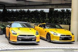 car, Nissan, Yellow Cars