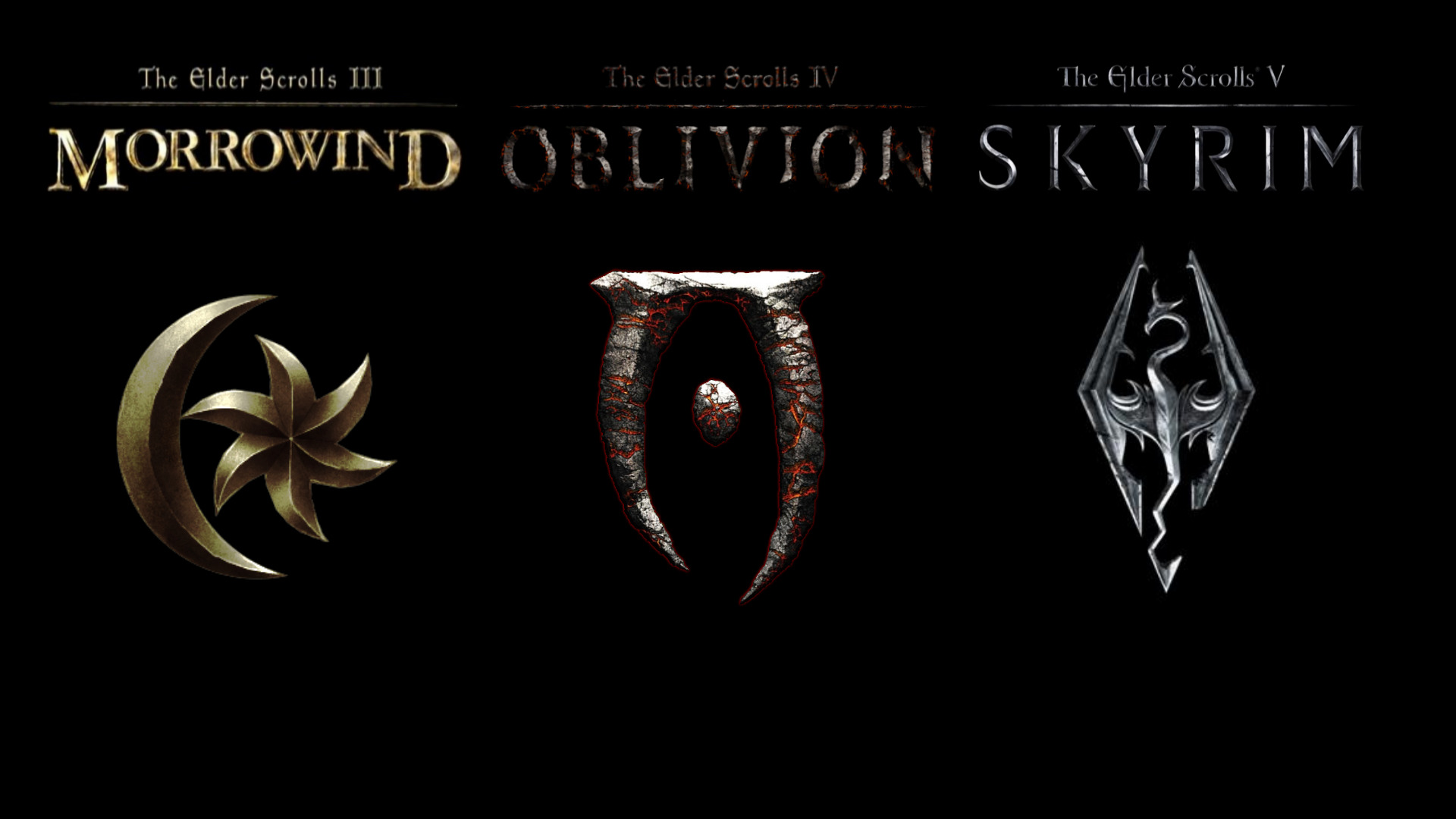 The Elder Scrolls, The Elder Scrolls V: Skyrim, The Elder Scrolls IV: Oblivion, The Elder Scrolls III: Morrowind Wallpaper