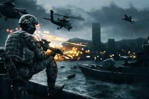 army, Helicopters, Boat, Video Games, Battlefield 4