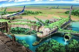 apocalyptic, Airplane, Nature, Anime, Aircraft, Drawing