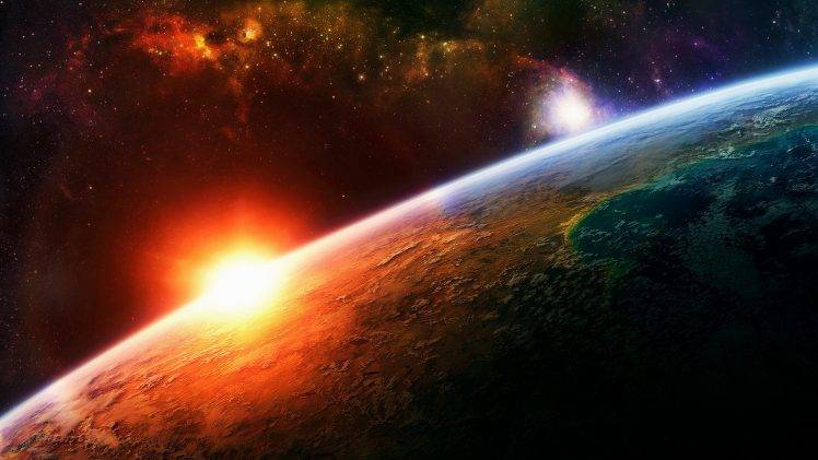 Earth, Sun, Galaxy, Space HD Wallpaper Desktop Background