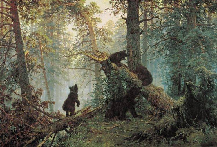 forest, Bears, Artwork, Animals HD Wallpaper Desktop Background