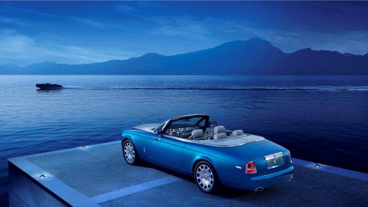 car, Rolls Royce, Blue Cars, Boat, Mountain HD Wallpaper Desktop Background
