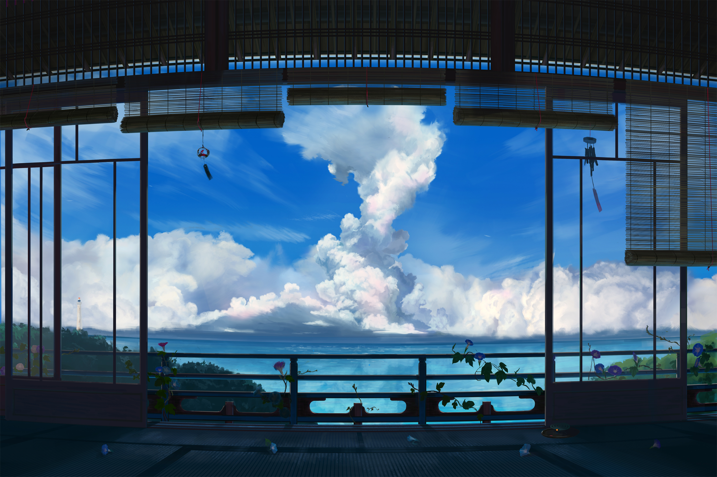anime, Clouds Wallpaper