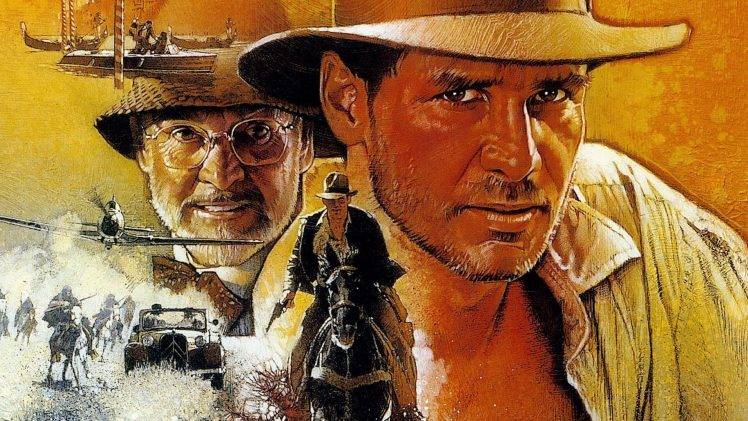 movies, Indiana Jones, Indiana Jones And The Last Crusade, Harrison Ford, Sean Connery HD Wallpaper Desktop Background