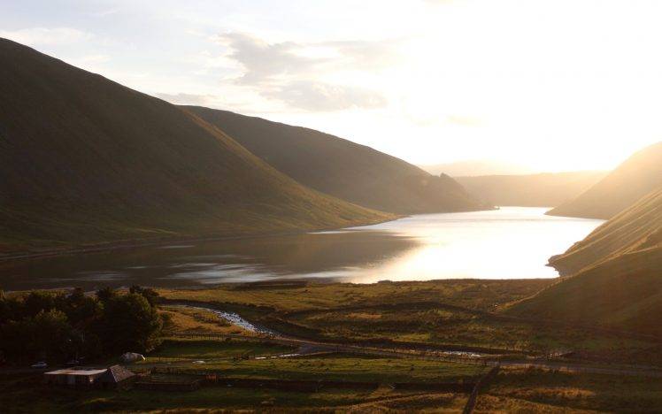 Scotland, Nature, Landscape, Lake, Sunlight, Mountain, UK HD Wallpaper Desktop Background