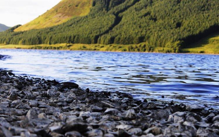 Scotland, Nature, Landscape, Lake, Depth Of Field, Mountain, Stones, UK HD Wallpaper Desktop Background