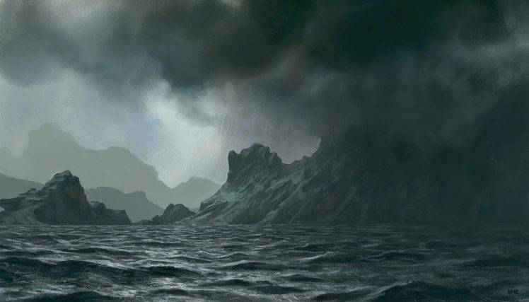water, Sea, Digital Art HD Wallpaper Desktop Background