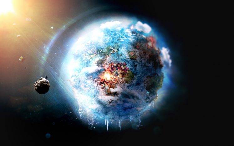 Earth, Futuristic, Digital Art, Space HD Wallpaper Desktop Background