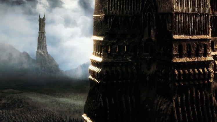 movies, The Lord Of The Rings, The Lord Of The Rings: The Two Towers, Orthanc, Barad dûr HD Wallpaper Desktop Background