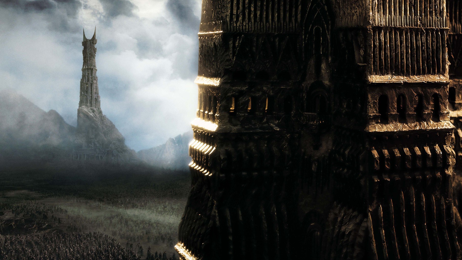 movies, The Lord Of The Rings, The Lord Of The Rings: The Two Towers, Orthanc, Barad dûr Wallpaper
