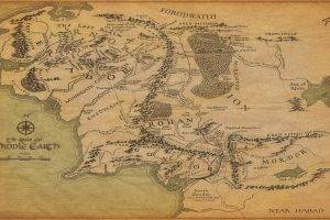 movies, The Lord Of The Rings, Middle earth, Map