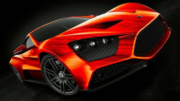 car, Orange, Zenvo, Zenvo St1, Supercars HD Wallpaper Desktop Background