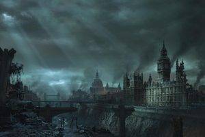 digital Art, Apocalyptic, Big Ben, London