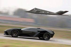 car, Lamborghini, Nighthawk, Lockheed F 117