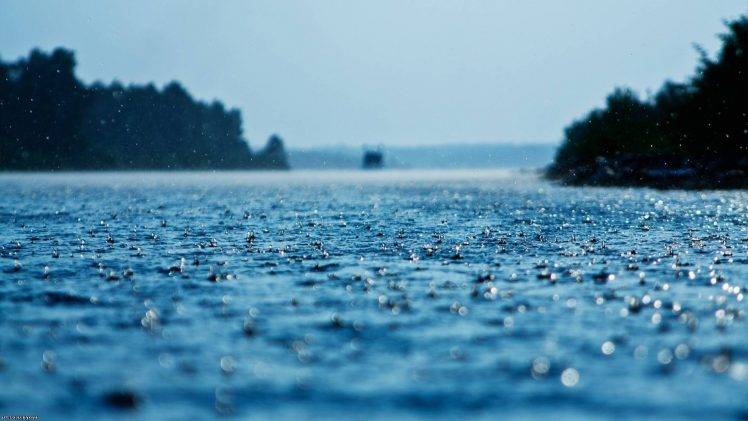 depth Of Field, Lake, Water, Rain HD Wallpaper Desktop Background