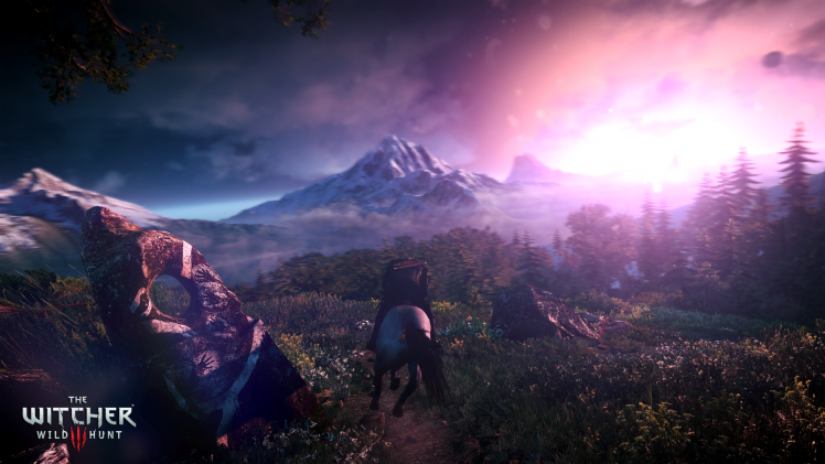 The Witcher 3: Wild Hunt, Geralt Of Rivia, Sunset, Video Games HD Wallpaper Desktop Background