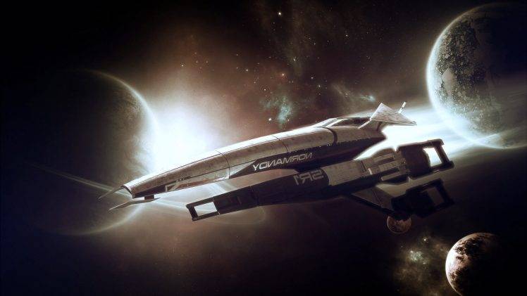 normandy Sr 1, Mass Effect, Science Fiction, Spaceship HD Wallpaper Desktop Background