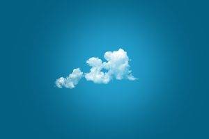 anime, Peace, Clouds, Blue, Nature, Abstract, Minimalism, Simple Background, Blue Background