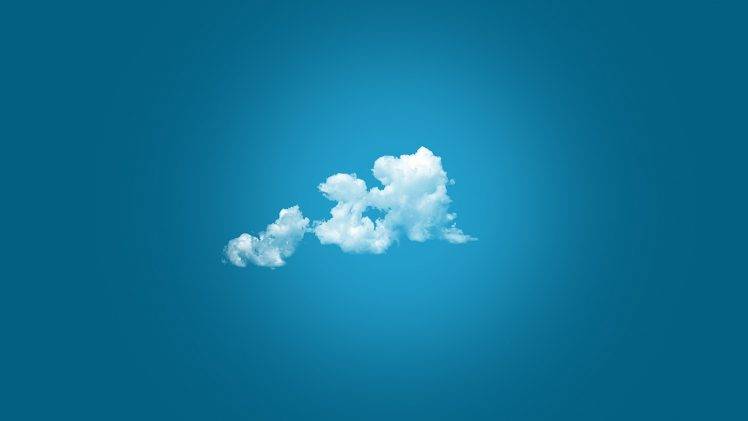 anime, Peace, Clouds, Blue, Nature, Abstract, Minimalism, Simple Background, Blue Background HD Wallpaper Desktop Background