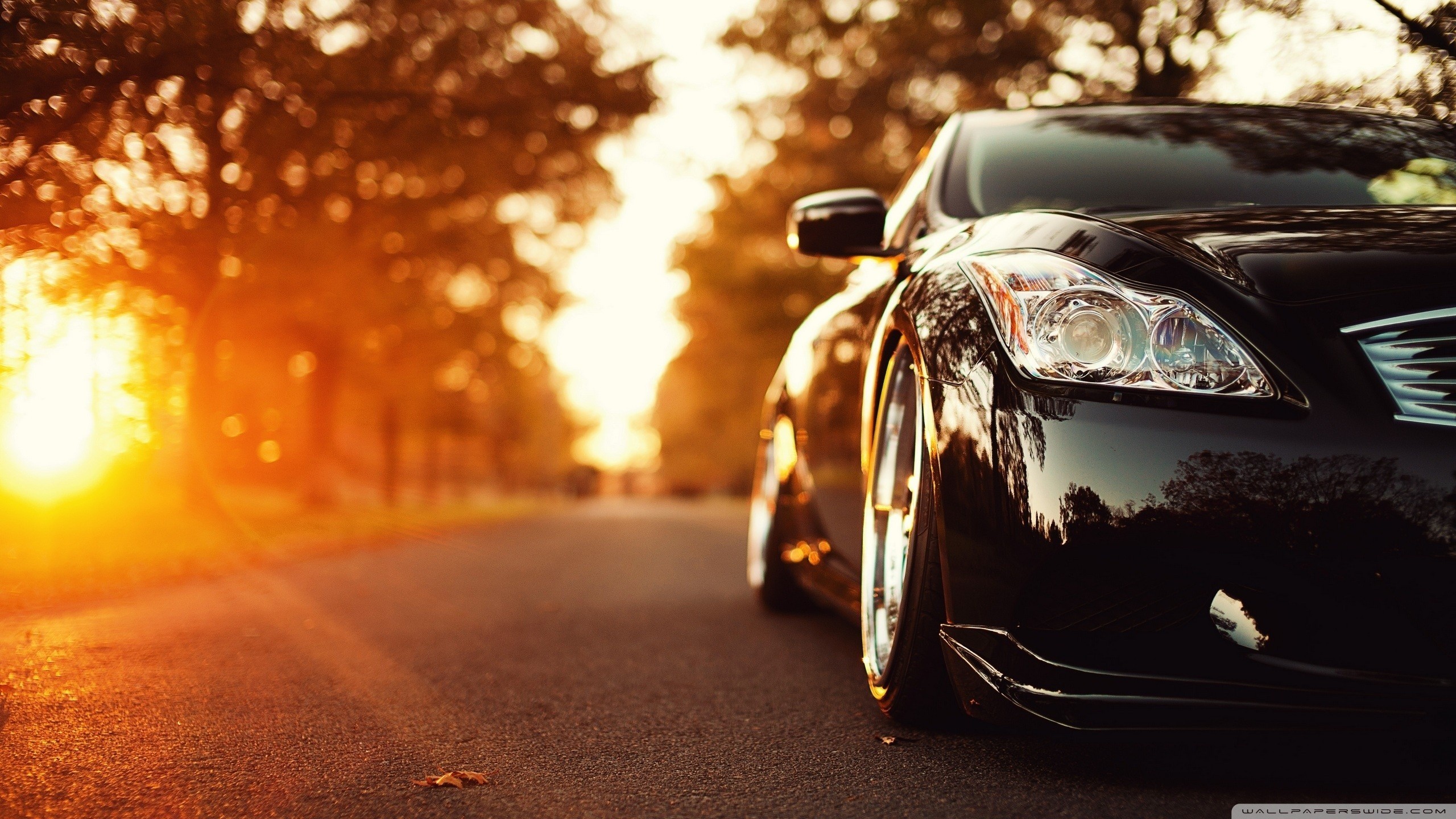 car, Sunset, Lexus Wallpaper