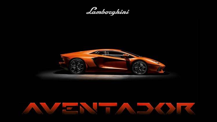 Lamborghini Aventador, Orange HD Wallpaper Desktop Background