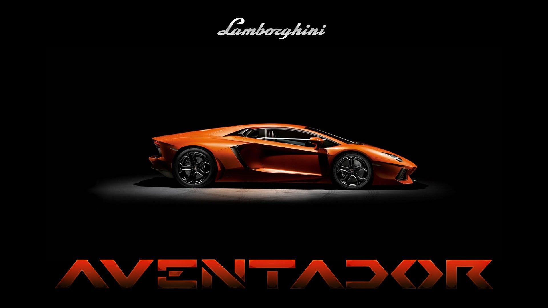 Lamborghini Aventador, Orange Wallpaper