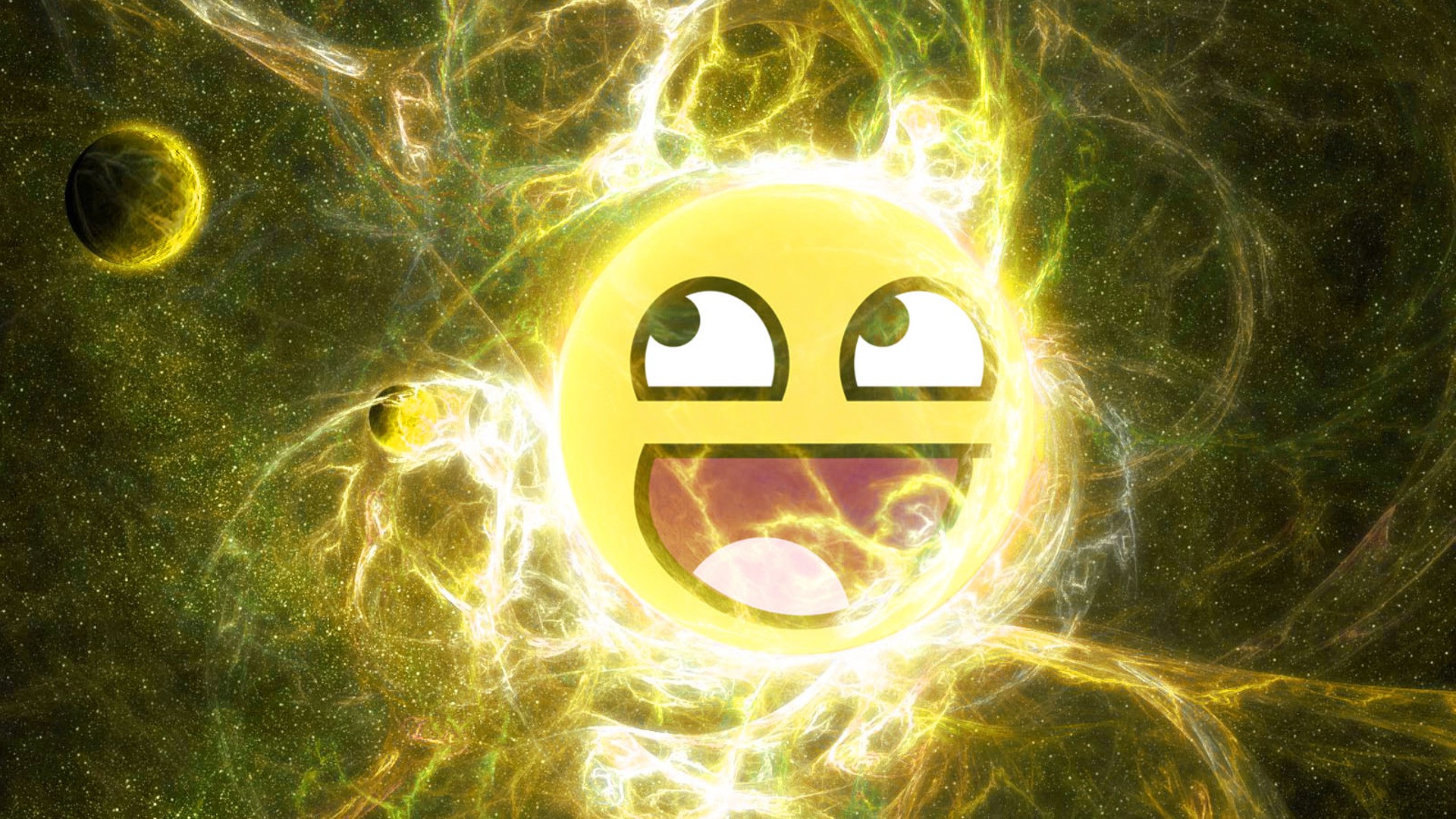 awesome Face, Space, Planet, Streaks Wallpaper