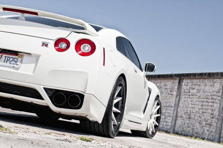 car, Nissan GT R, White Cars HD Wallpaper Desktop Background
