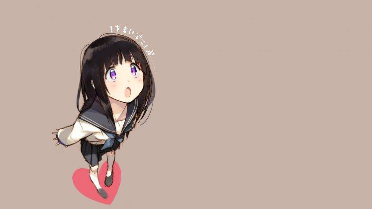 anime, Hyouka, Purple Eyes, Chitanda Eru, Anime Girls HD Wallpaper Desktop Background