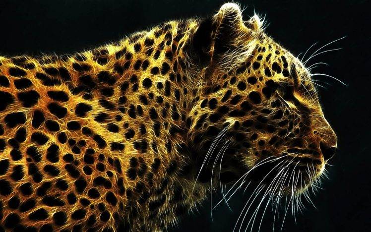Fractalius, Leopard, Animals HD Wallpaper Desktop Background