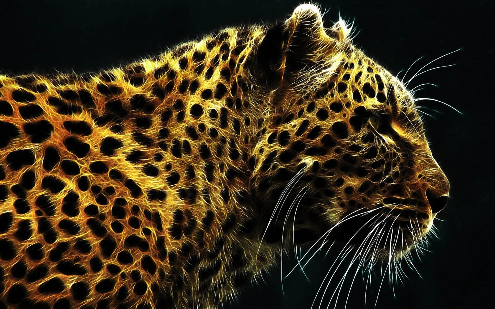 Fractalius, Leopard, Animals Wallpaper