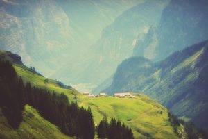 nature, Mountain, Switzerland, Trees, KDE
